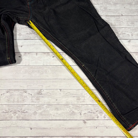 Coogi Authentic Australian Denim Jeans Mens W44 L35 Embroidered Pockets Dark - Picture 13 of 16